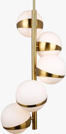 Copel Loftowa LAMPA sufitowa metalowa OPRAWA modernistyczna balls kule mosiądz białe (CGCIL5)