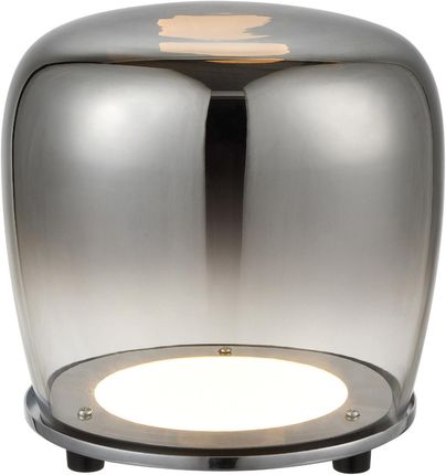 Nave Biurkowa LAMPA stołowa SMOKY szklana LAMPKA loftowa LED 7W 3000K okrągła chrom przydymiona (3167642)