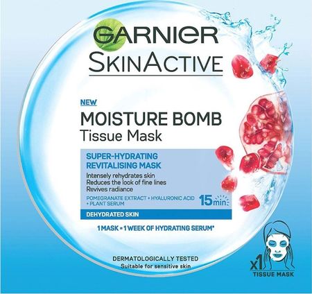 Garnier SkinActive Moisture Bomb Pomegranate Maseczka do twarzy