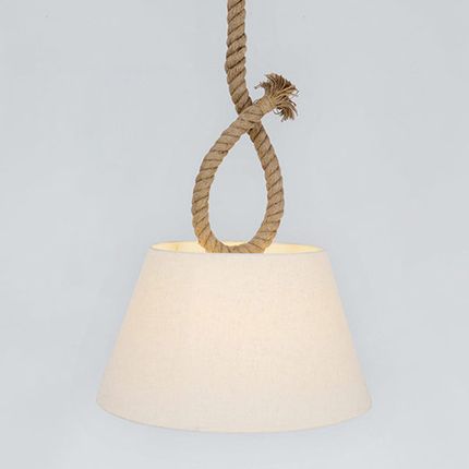 Näve Lampa wisząca Rope z liną i kloszem tekstylnym