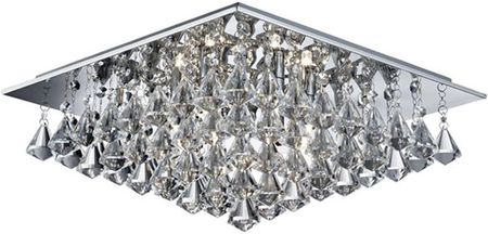 Searchlight Lampa sufitowa Hanna kryształowe pryzmaty, 44x44cm