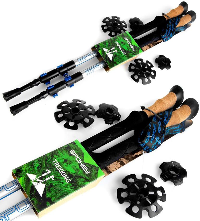 Spokey Kijki Trekkingowe Compass Czarno-Srebrne 926807 - zdjęcie 2 Spokey Kijki Trekkingowe Compass Czarno-Srebrne 926807