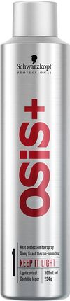 Schwarzkopf OSIS+ Heat Protection Hairspray Keep It Light Lakier Elastycznie Utrwalający z Termoochroną 300ml