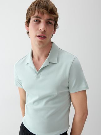 Reserved Polo w minimalistycznym stylu Zielony - Ceny i opinie T-shirty i koszulki męskie NGON