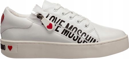 Love Moschino damskie skórzane sneakersy 2021