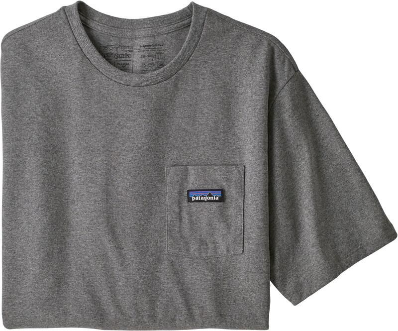 PATAGONIA P-6 LABEL POCKET RESPONSIBILI-TEE MEN, GRAVEL HEATHER M 2021  KOSZULKI Z KRÓTKIM RĘKAWEM - Ceny i opinie 