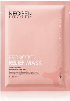 Neogen Dermalogy Probiotics Relief Mask Maseczka W Płachcie Rozświetlająco-Ujędrniająca 25G