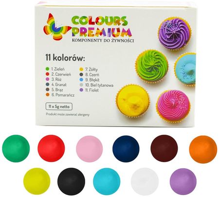 Colorus Premium Zestaw Barwników Spożywczych Do Tortów I Ciast - 11 Kolorów