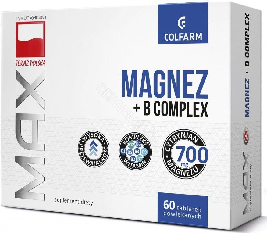 Colfarm Max Magnez + B Complex 60 Tabl. - Opinie I Ceny Na Ceneo.pl