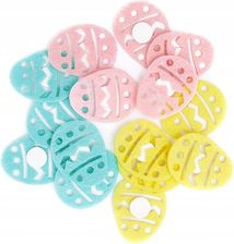 Zdjęcie NAKLEJKI Z FILCU AŻUROWE JAJKA 3,5CM 15SZT PASTEL - Rzeszów