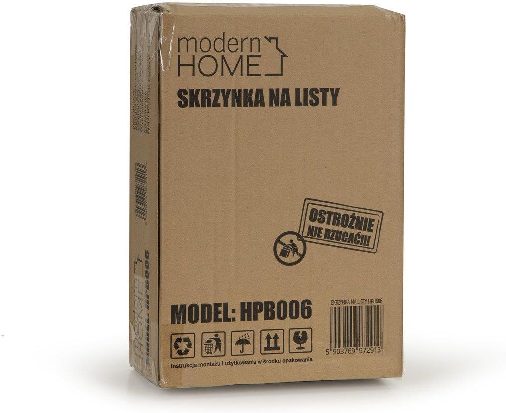 Modernhome Skrzynka Pocztowa Listy Stal Galwanizowana - zdjęcie 2 Modernhome Skrzynka Pocztowa Listy Stal Galwanizowana