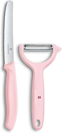 Zestaw Victorinox - nóż ząbkowany, obieraczka do warzyw - pink (6.7116.23L52)