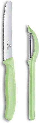 Zestaw Victorinox - nóż ząbkowany, skrobaczka do warzyw - green (6.7116.21L42)