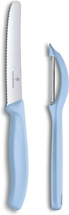 Zestaw Victorinox - nóż ząbkowany, skrobaczka do warzyw - blue (6.7116.21L22)