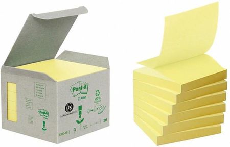 Post-It-3M Ekologiczne Karteczki Samoprzylepne Post-It® Z-Notes R330-1B 76X76Mm 6 Bl.szt 100 Kart. Żółte