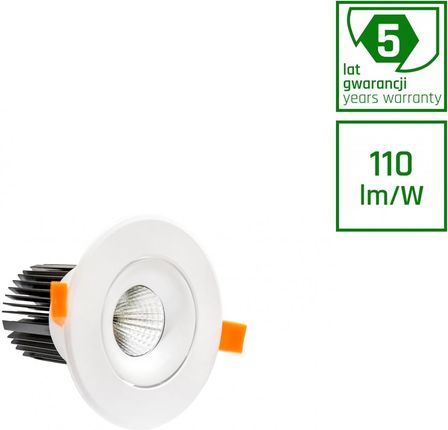 Spectrum Opr.Led Cel Mona 19 5W B.Neutralna 840 230V 24St Biała Cel41Pro2084024W