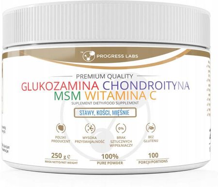 Progress Labs glukozamina Chondroityna Msm Witamina C 250g