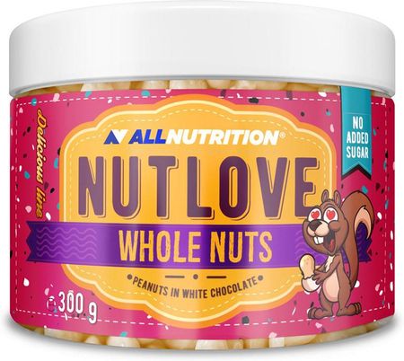 Allnutrition Nutlove Whole Nuts Peanuts In White Chocolate 300g
