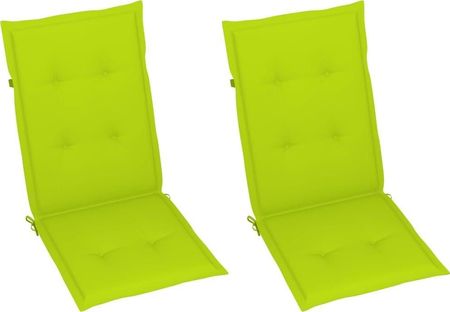 Vidaxl Poduszki Na Krzesła Ogrodowe 2szt. Jasnozielone 120X50X4cm