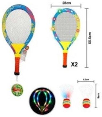 Kik gra sportowa Rakiety tenisowe świecące LED + lotki