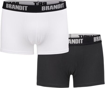 bokserki Brandit Logo Białe Czarne