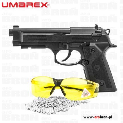 Umarex Pistolet Wiatrówka Beretta Elite Ii Okulary Strzeleckie+250 Bb 1X Co2 20 Tarcz