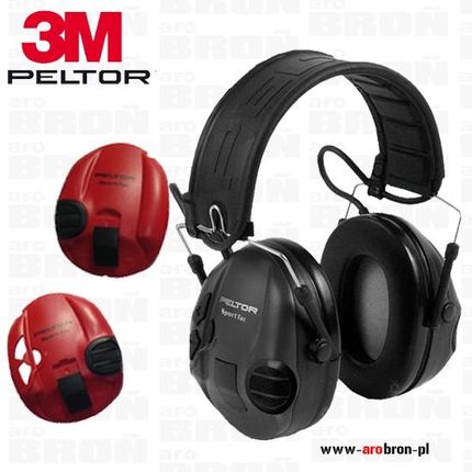 Peltor 3M Sporttac Czarne Czerwone