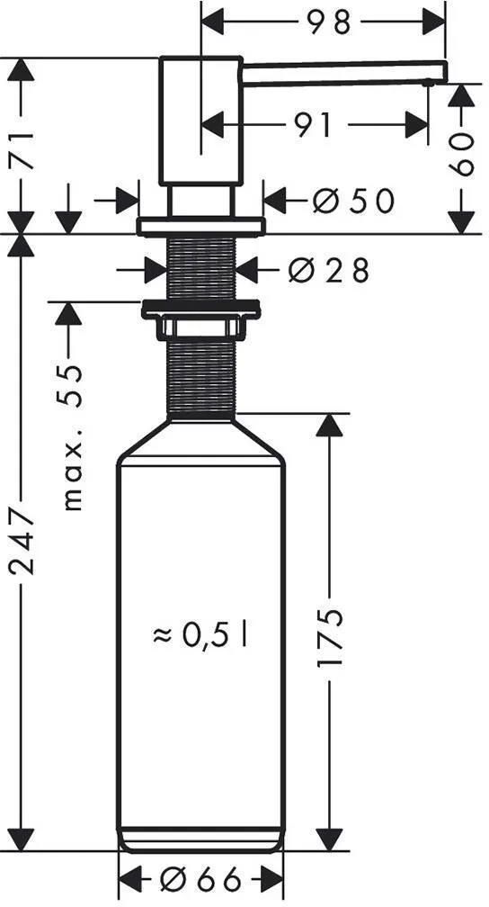 Dozatorius Hansgrohe A41 40438670 – Ersatzteil Für Armaturen