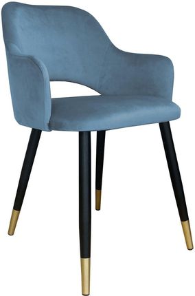 Krzesło Tapicerowane Milano W Kolorze Niebieskim Na Złotych Nogach 9087