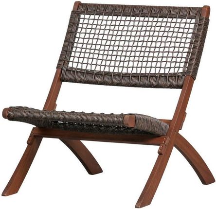 Woood Krzesło Składane Lois Z Drewna Eukaliptusowego Ciemnobrązowy 20583