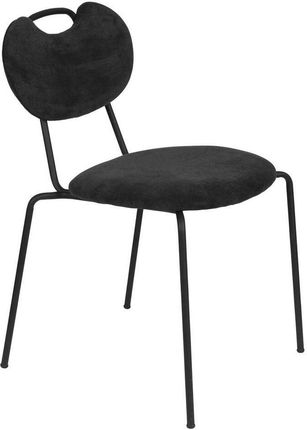 Ludesign Tapicerowane Czarne Krzesło Aspen 20641