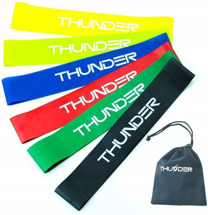 Thunder Zestaw 6 Gum Do Ćwiczeń Fitness Mini Band Taśmy