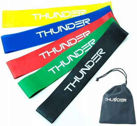 Thunder Zestaw 5 Gum Do Ćwiczeń Fitness Mini Band Taśmy