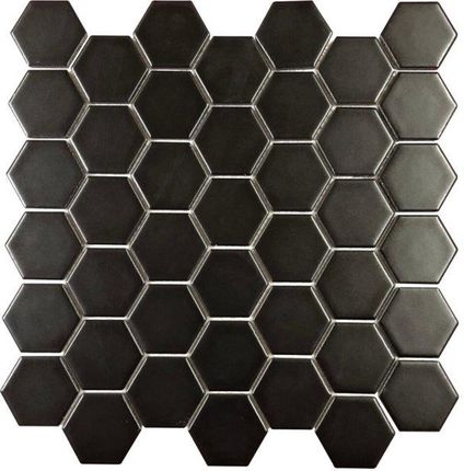 Netto Mozaika Gresowa Medium Hexagones Black Mat 30X30