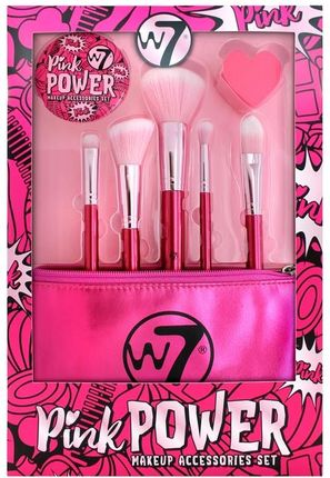 W7 Pink Power Makeup Set Zestaw Pędzli