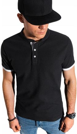 Koszulka męska polo bawełniana S1381 czarna XL - Ceny i opinie T-shirty i koszulki męskie CYXP