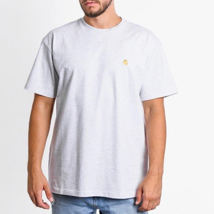 Carhartt WIP T-shirt I026391.ASH.HEATHE Koszulka Chase menﾒs gray