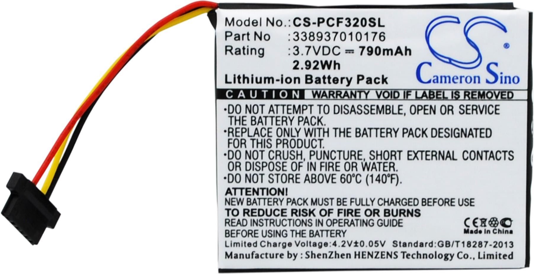 Ersatzakku Für Pioneer AVIC-F320BT / CXE2188 Navi – 800mAh, Typ 338937010176
