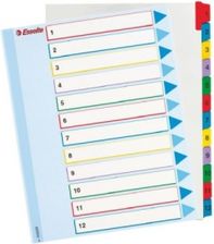 Zdjęcie Esselte Przekładki A4/1-12/karton Mylar Maxi z lamin.kartą - Tyszowce