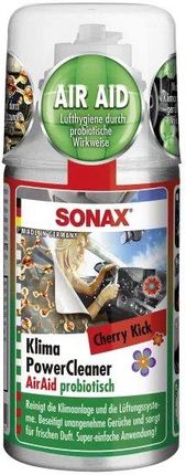 Sonax Air Clim Power Cleaner 100ml Czyści i odświeża klimatyzację, nawiewy i wnętrze, Cherry Kick