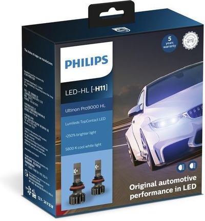 Philips Żarówki LED H11 Ultinon Pro9000 HL (2 sztuki)
