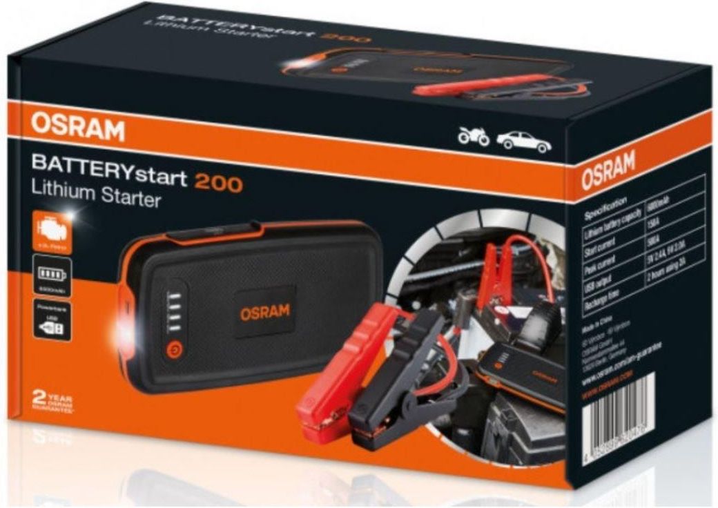 Osram Rozrusznik Batterystart 200, 12V, 6000 mah - zdjęcie 8 Osram Rozrusznik Batterystart 200, 12V, 6000 mah