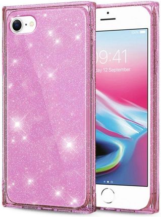 Xgsm Etui Square Glitter do iPhone 7/8/SE 2020 Rose Gold