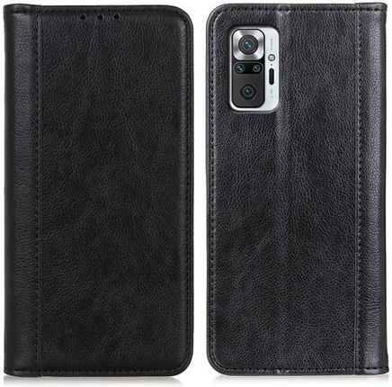 Erbord Etui Wallet do Xiaomi Redmi Note 10 Pro Litchi Leather Black