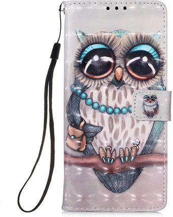 Xgsm Etui Wallet do Xiaomi Redmi Note 10 Pro Light Spots Decor Owl