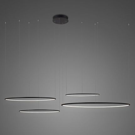 Altavola Design Lampa wisząca Ledowe Okręgi No.4 Φ100 cm in 4k czarna ściemnialna (LA084CO4_100_IN_4K_BLACK_DIMM)