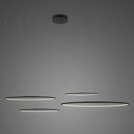 Altavola Design Lampa wisząca Ledowe Okręgi No.4 Φ100 cm in 3k czarna ściemnialna (LA084CO4_100_IN_3K_BLACK_DIMM)