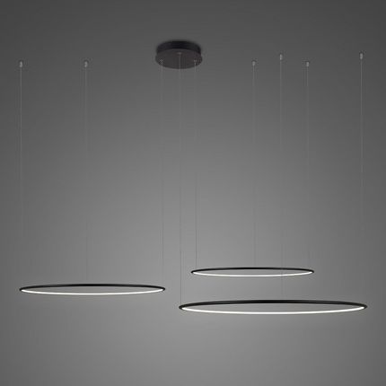 Altavola Design Lampa wisząca Ledowe Okręgi No.3 Φ80 cm in 4k czarna ściemnialna (LA075CO3_80_IN_4K_BLACK_DIMM)