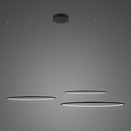 Altavola Design Lampa wisząca Ledowe Okręgi No.3 Φ80 cm in 3k czarna ściemnialna (LA075CO3_80_IN_3K_BLACK_DIMM)