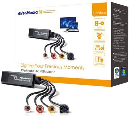 AVerMedia AVER DVD EzMaker 7 USB zewnętrzny tuner Analog to Digital (61C0390000AK)